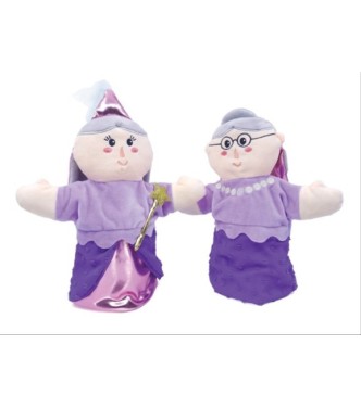 Svoora Marionetas de doble cara Abuela -