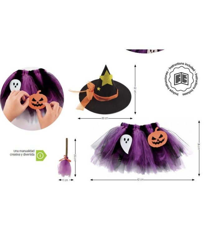 KIT DISFRAZ HALLOWEEN DIY BRUJA