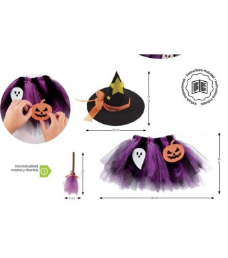 KIT DISFRAZ HALLOWEEN DIY BRUJA