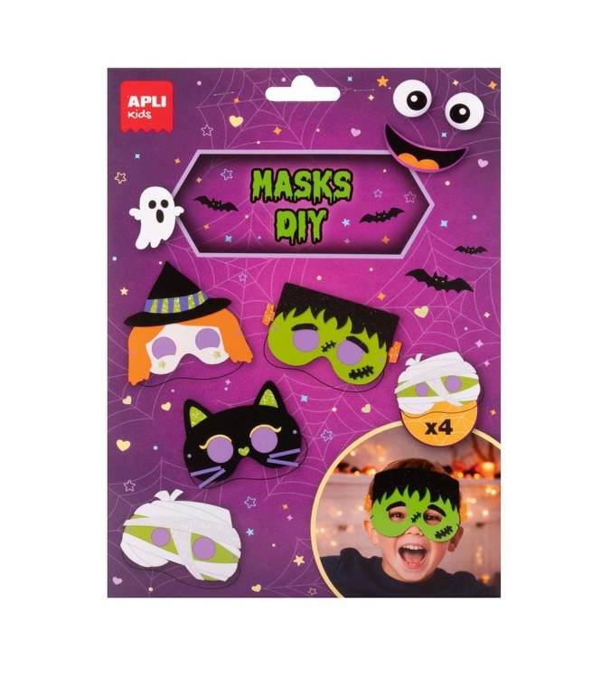 BLISTER 4 MASCARAS HALLOWEEN