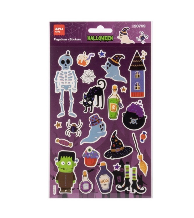 22 PEGATINAS HALLOWEEN ESQUELETO