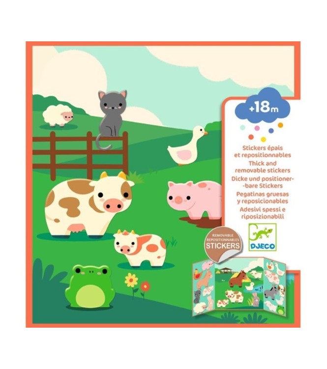 Pegatinas reposicionables Los animales