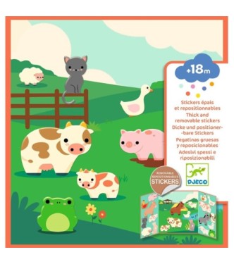 Pegatinas reposicionables Los animales