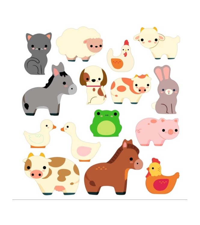 Pegatinas reposicionables Los animales