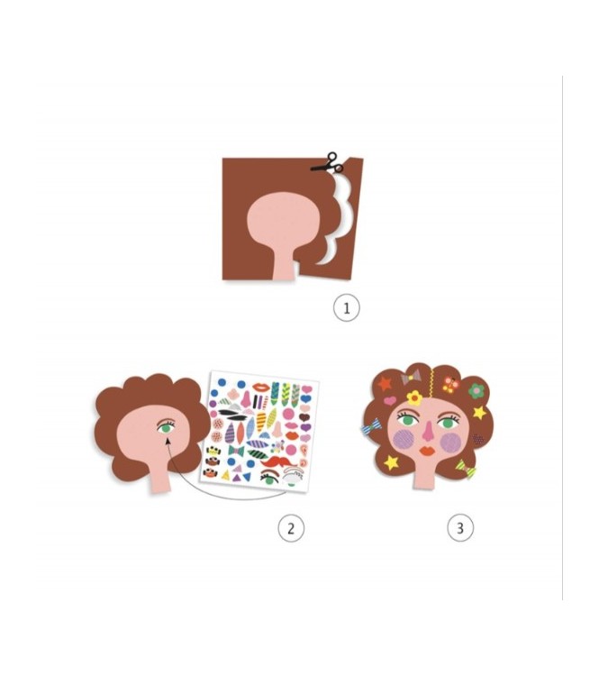 Crear con pegatinas Peluquería