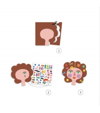 Crear con pegatinas Peluquería