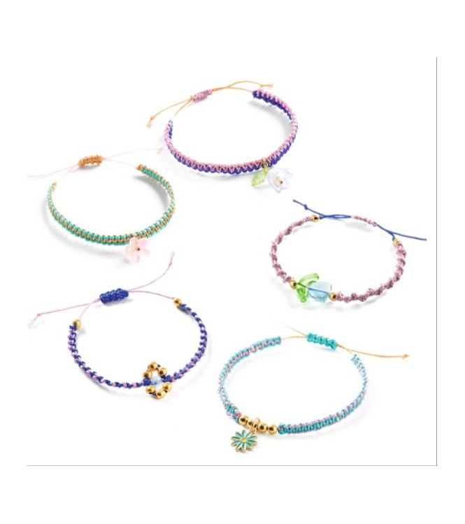 Pulseras de macramé azules