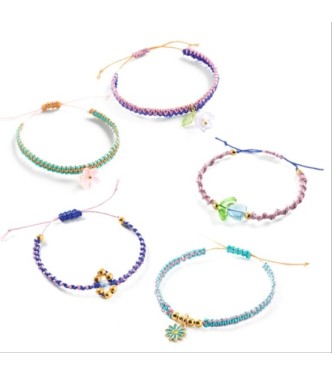 Pulseras de macramé azules