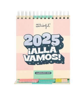 Calendario 2025 sobremesa con pegatinas