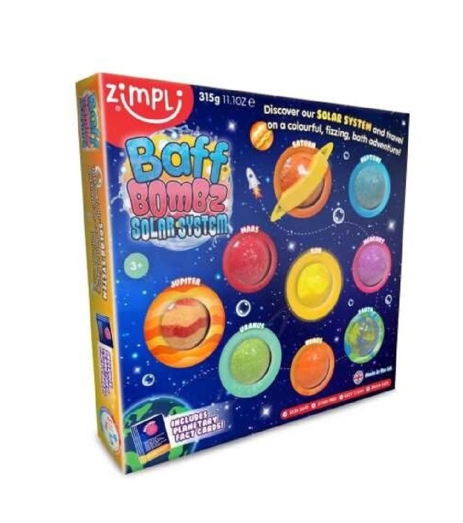 Pack 9 bombas de baño Sistema Solar