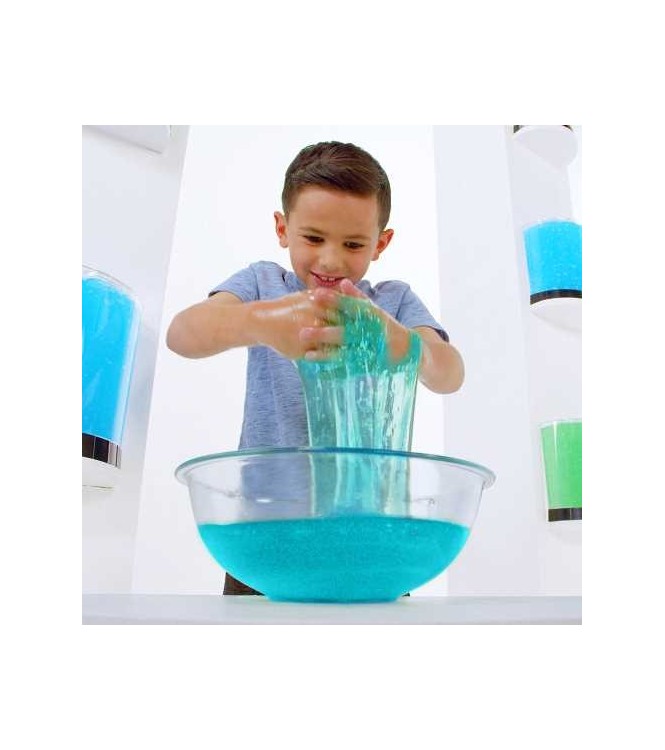 Glitter slime play aqua