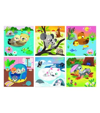 Pintar Con Agua Animales Abrazados