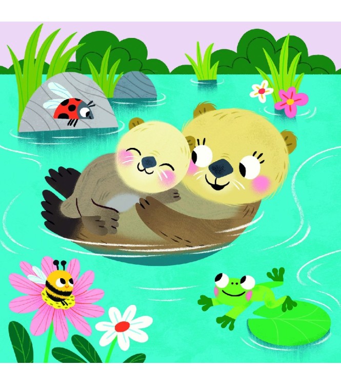 Pintar Con Agua Animales Abrazados