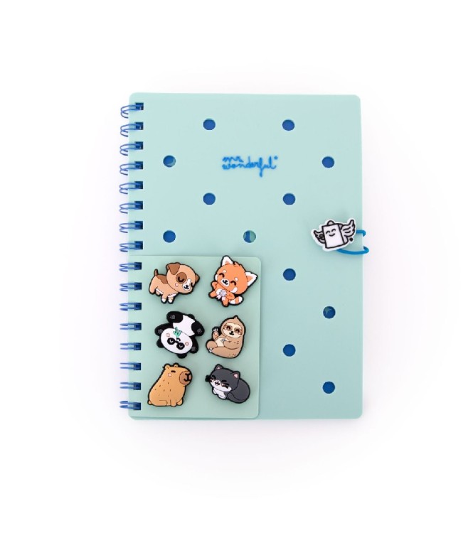 Set de Libreta Charms Verde