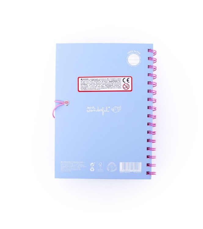 Set de Libreta A5 con Charms Azul