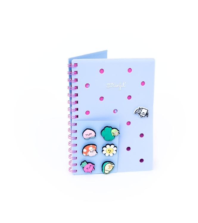 Set de Libreta A5 con Charms Azul