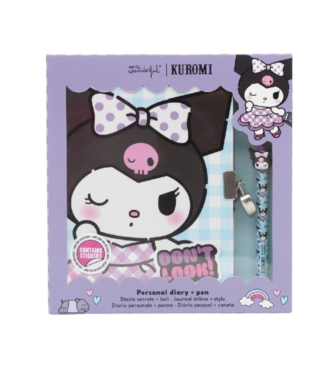 Secreto Diario+Boli Borrable Kuromi
