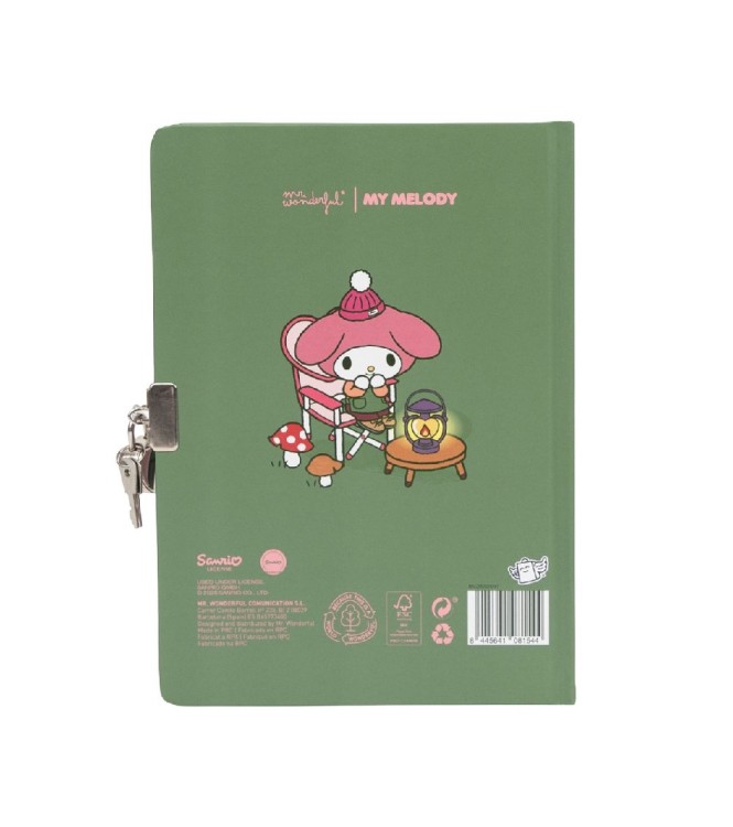 Diario Secreto+Boli Borrable My Melody