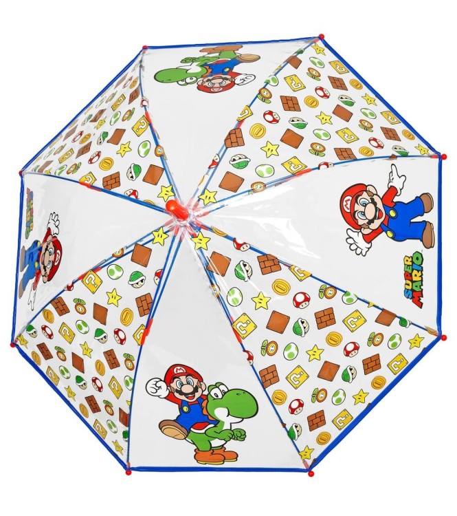 Paraguas Infantil 45 8 Transp Super Mari