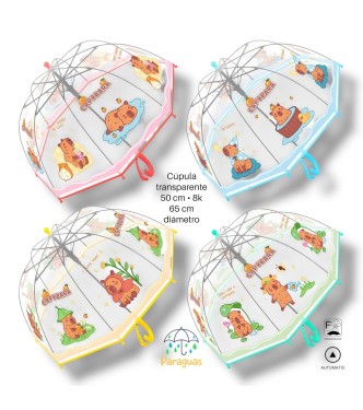 Paraguas Infantil 4 Colores Capibara