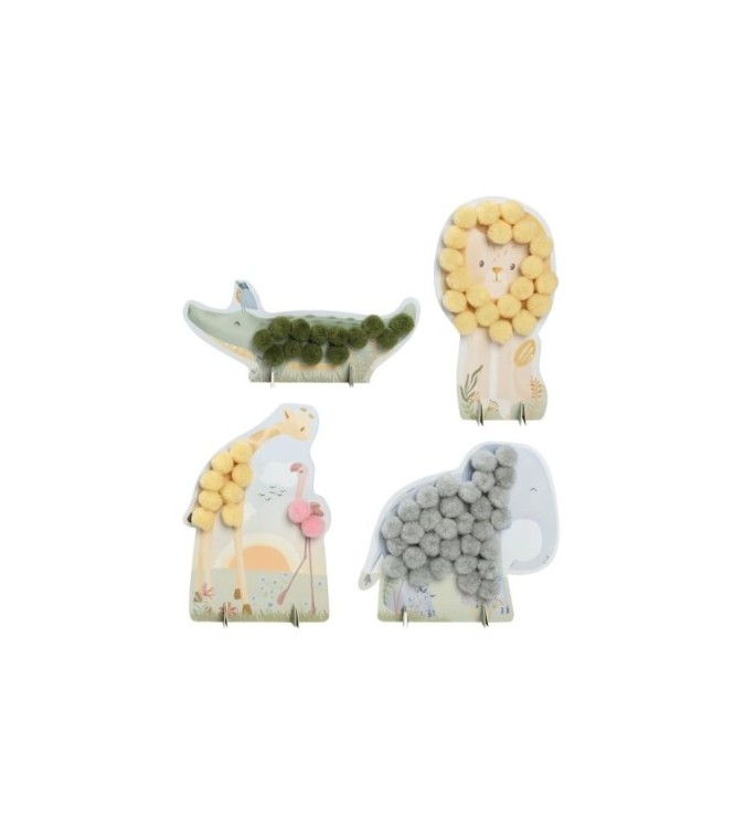 Tarjetas De Pompones Safari Little Dutch