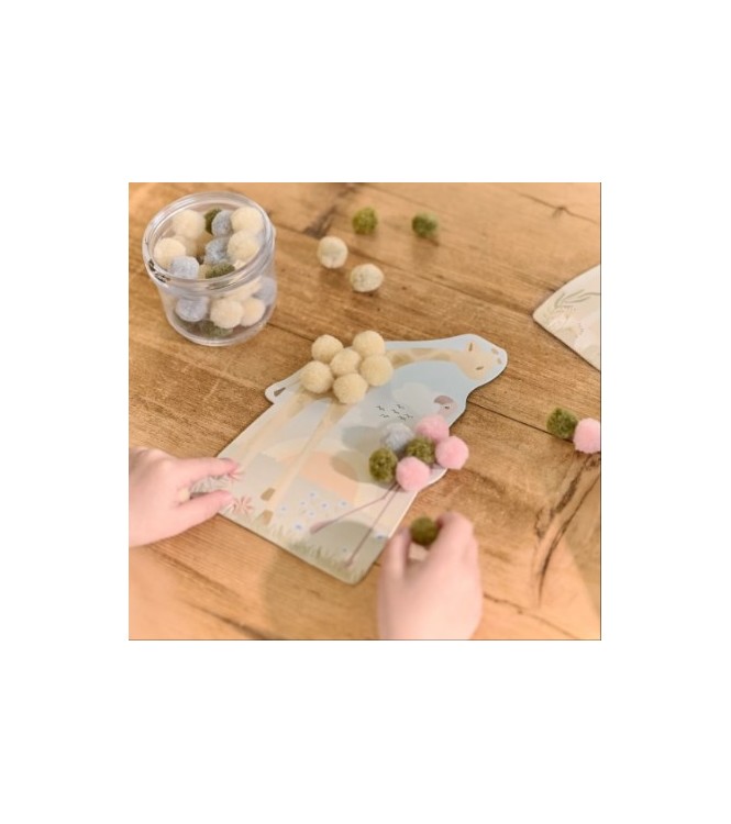 Tarjetas De Pompones Safari Little Dutch
