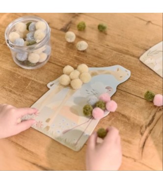 Tarjetas De Pompones Safari Little Dutch
