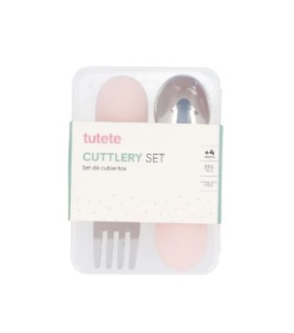 Cubiertos de Aprendizade Nude Rose
