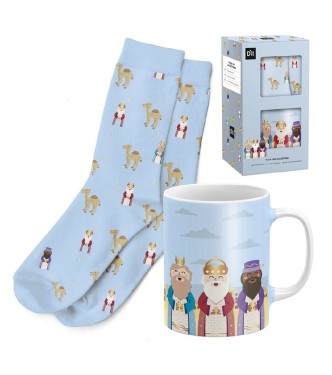 Set Tazas Con Calcetín Reyes Magos