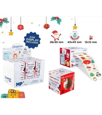 Caja De Pegatinas Navideñas