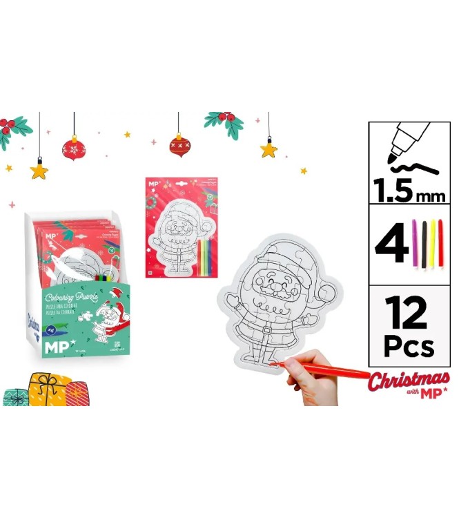 PUZZLE NAVIDEÑO PARA COLOREAR