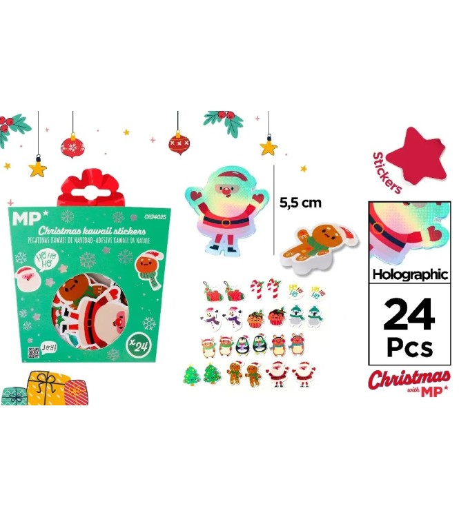 STICKERS KAWAII NAVIDEÑAS