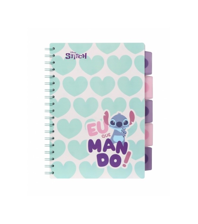 Cuaderno B5 Corazones Stitch