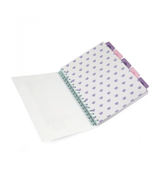 Cuaderno B5 Corazones Stitch