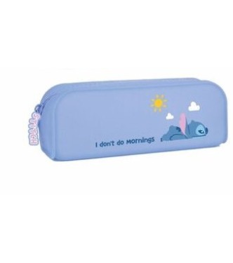 Estuche Silicona Azul Stitch Pastel