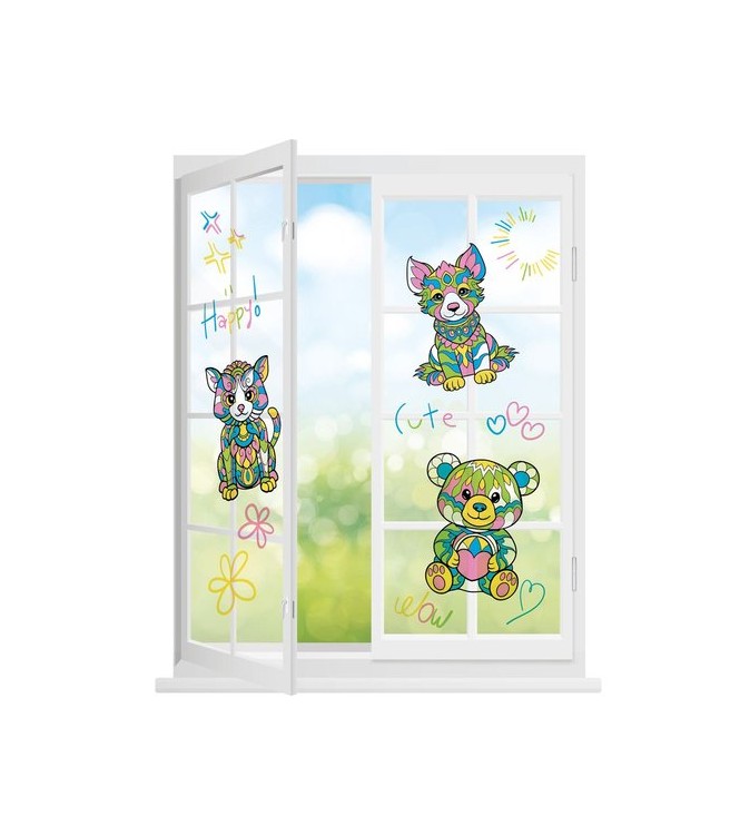 Animales de ventana para colorear