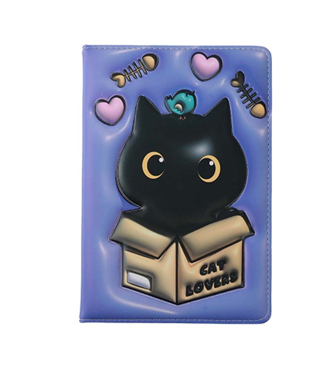 Cuaderno a5 acolchado gato negro