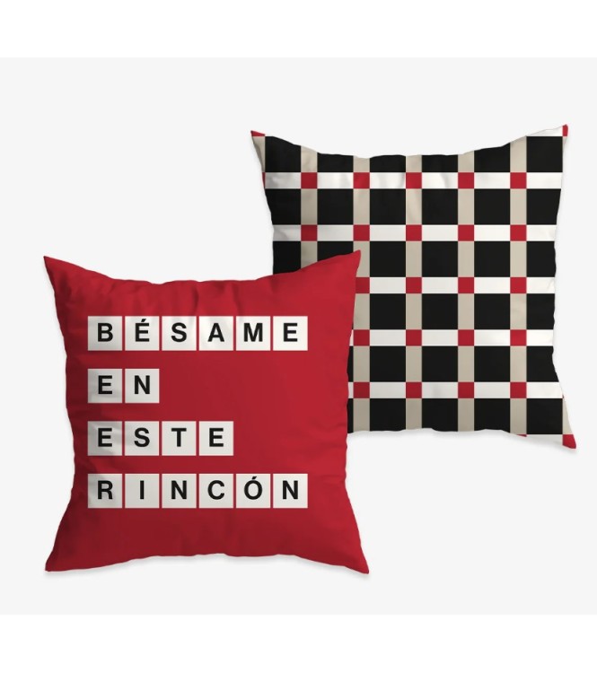 Funda cojín - Bésame en este rincón