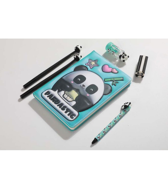 Cuaderno a5 acolchado Panda