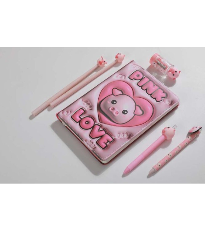 Cuaderno a5 acolchado Cerdito