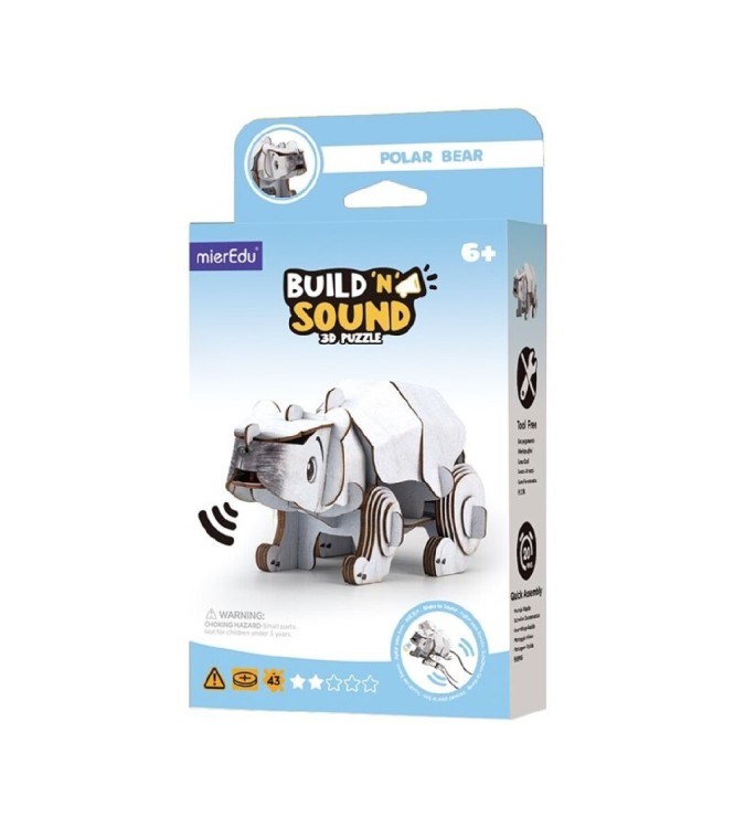 Puzzle 3D con sonido - Oso polar