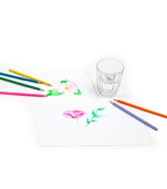 Caja Metálica 24 lápices colores acuarel