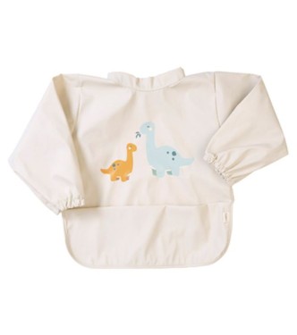 Babero Impermeable con Mangas Dinos