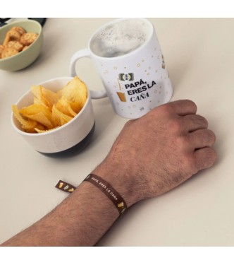 Pulsera Tela "Papá eres la caña"