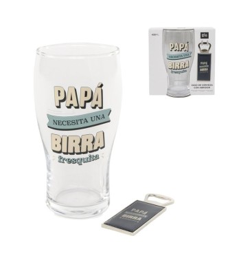 Vaso de Cerveza Papa necesita Birra