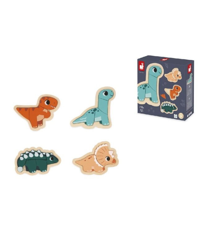 DINO - 4 PUZLES EVOLUTIVOS DINO DINO - 4 PUZLES EVOLUTIVOS DINO