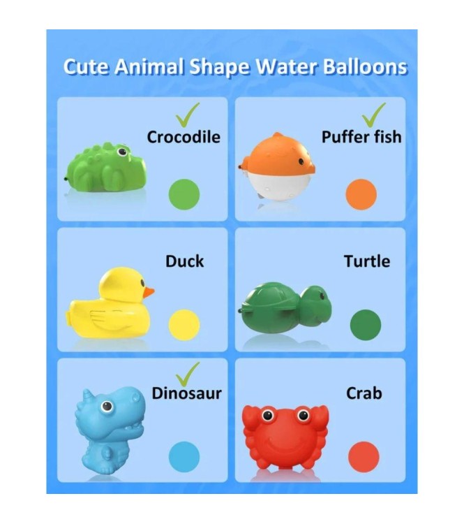 Globos de agua reutilizables - Animales