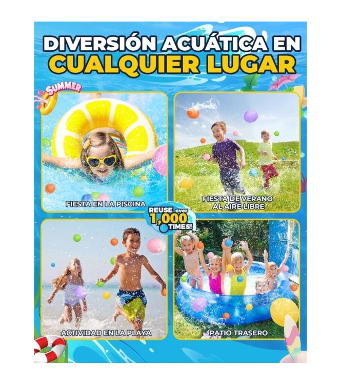 Globos de agua reutilizables - Opacos