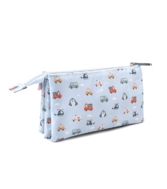 Estuche 3 compartimentos Cars
