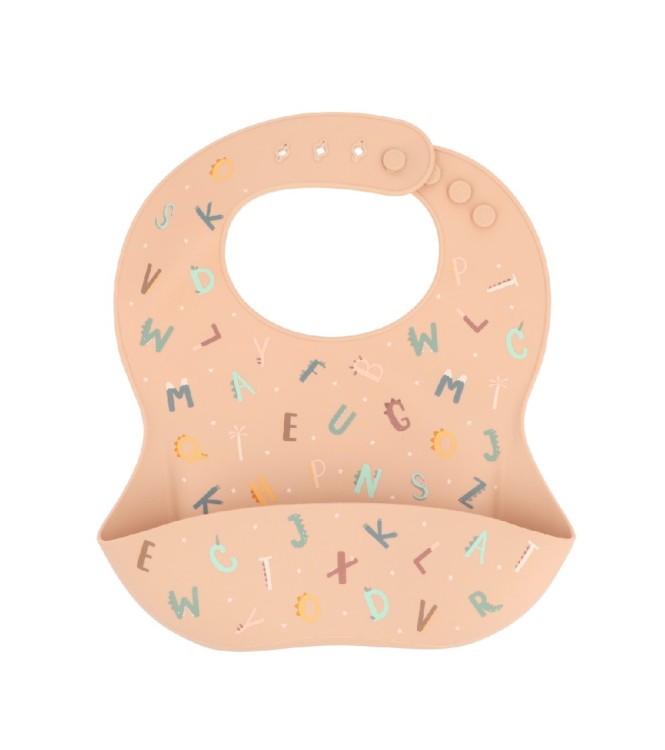 Babero Silicona Funny Letters